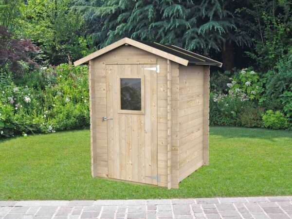 Alce Hobby 146x146 - Abri de jardin en bois - Avec fenêtre à l'avant - 146x146x204 cm