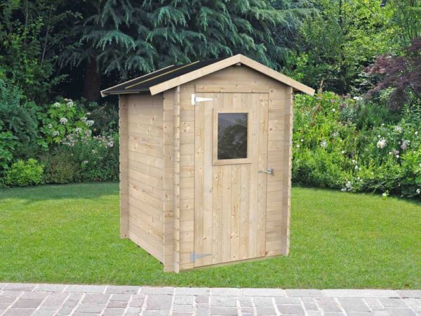Alce Hobby 146x146 - Abri de jardin en bois - Avec fenêtre à l'avant - 146x146x204 cm