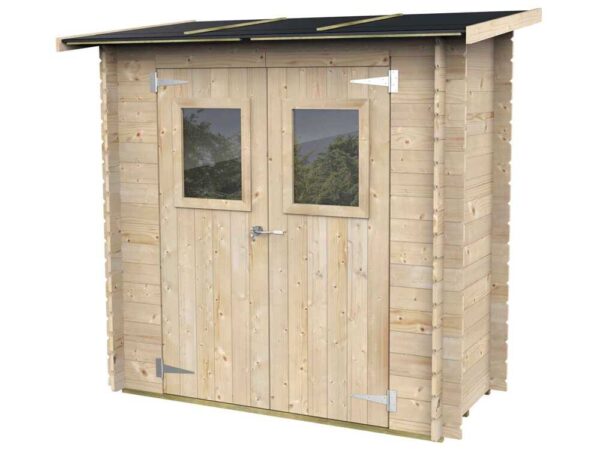 Alce Hobby 198x98 - Abri de jardin en bois - Avec fenêtres à l'avant - 198x98x197 cm