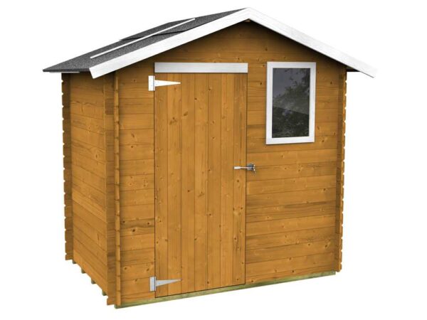 Alce Livia 198x130 mélèze - Abri de jardin en bois - Avec fenêtre frontale - 198x130x205 cm