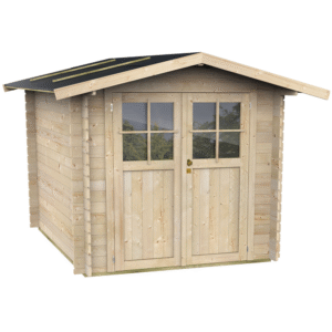 Alce Opera 215x180 - Abri de jardin à bois - Avec fenêtres et porte à double battant - 215x180x207 cm