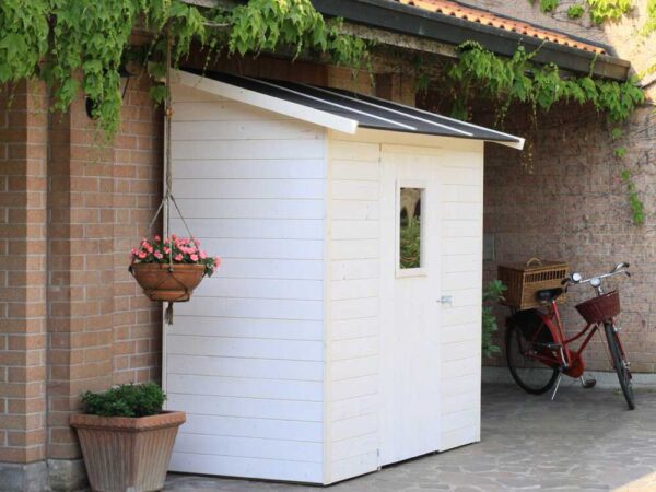Alce Vaniglia 207x102 - Abri de jardin en bois - Avec fenêtre frontale - 207x102x222 cm
