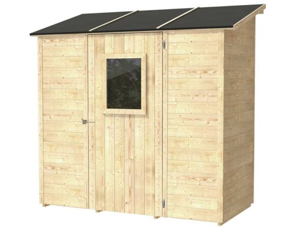 Alce Vaniglia 207x102 - Abri de jardin en bois - Avec fenêtre frontale - 207x102x222 cm