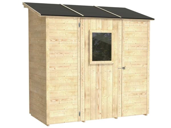 Alce Vaniglia 207x102 - Abri de jardin en bois - Avec fenêtre frontale - 207x102x222 cm