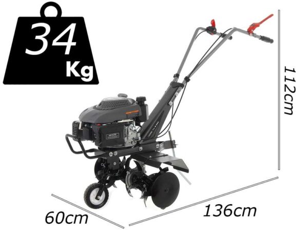 Blackstone TIL-B 560 - Motobineuse thermique à essence de 5.5 CV - Moteur Ducar 161cc