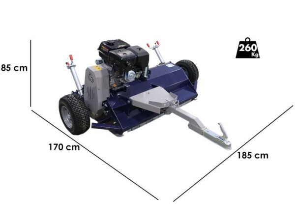BullMach PAN 120 L - Tondeuse débroussailleuse pour quad - Loncin G420FD
