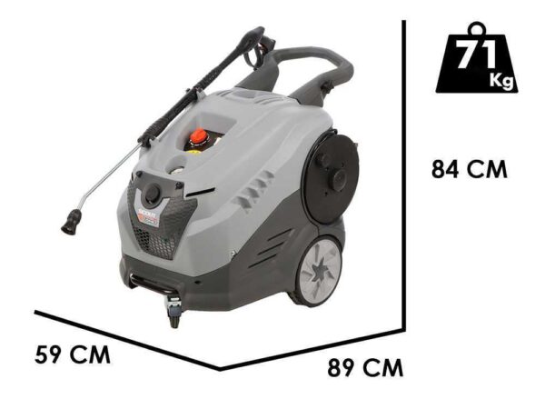 Comet New Scout 150 Extra - Nettoyeur haute pression à eau chaude professionnel - 150 bars max - 540 L/h
