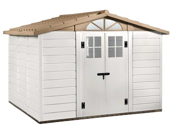 Garofalo Tuscany Evo 280 - Abri de jardin - Avec fenêtres et porte à double battant - 282,5 x 242,5 x 225 cm