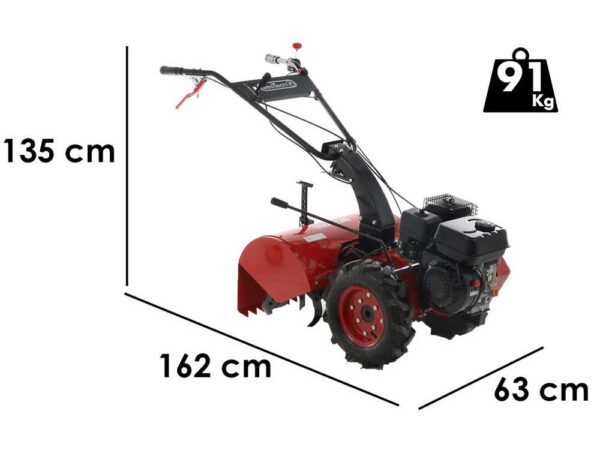 Geotech MCT 550 - Motoculteur à essence - Ducar DH212 - Fraise réversible - 7HP