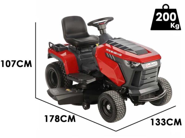 GeoTech-Pro PRTM 180-1080 H-SM - Tracteur tondeuse - Boîte de vitesses hydrostatique - Éjection latérale et mulching