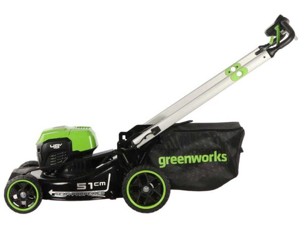 Greenworks GD48LM51SPIIK5 - Tondeuse à gazon automotrice à batterie - 48V/5Ah - Coupe 51 cm