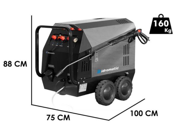 Idromatic Astra 200.15 - Nettoyeur haute pression eau chaude triphasé - pompe en laiton