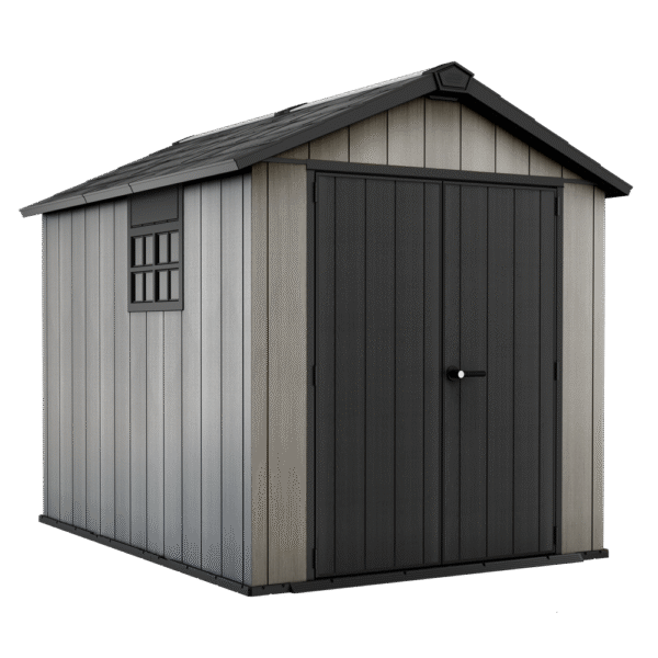 Keter Oakland 759 - Abri de jardin - Avec porte double battant et fenêtre - 229x287x242 cm