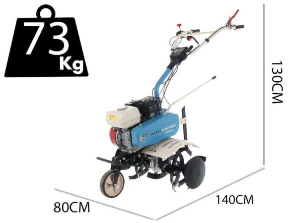 Motobineuse AGT 6500 avec moteur Honda GX200 da 196 cm3 - vitesses avant 2+1 arrière