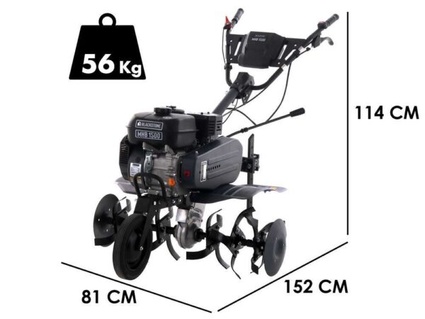 Motobineuse BlackStone MHB 1500 avec moteur thermique à essence 212 cm3