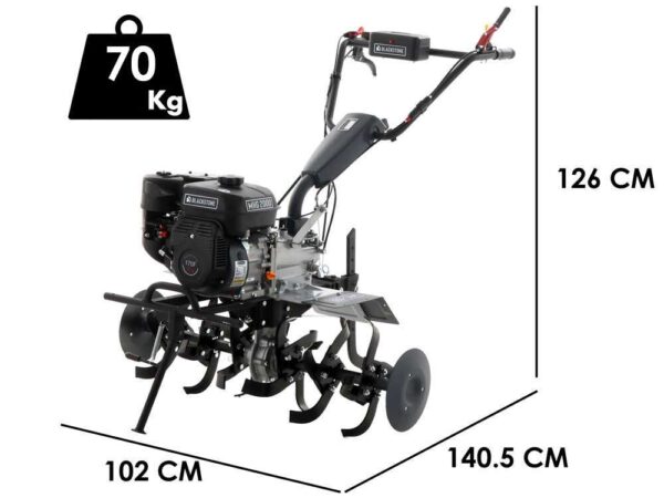 Motobineuse BlackStone MHG 2000 avec moteur thermique à essence de 212 cm3