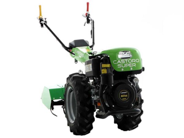 Motoculteur diesel Lampacrescia MGM Castoro Super - Moteur Loncin - Démarrage électrique
