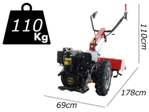 Motoculteur diesel série lourde professionnel GINKO 706 - Moteur Loncin de 349cc