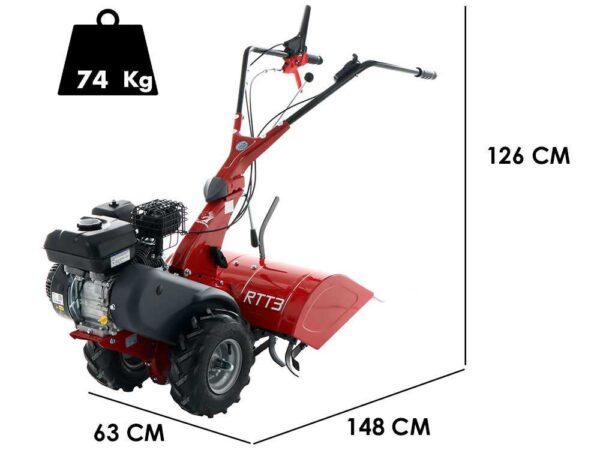 Motoculteur Eurosystems RTT 3 motorisé à roue à essence B&S Vanguard