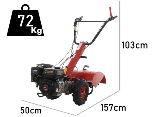 Motoculteur Geotech MCT 650 avec moteur Loncin à essence de 196cm3 - 6.5HP