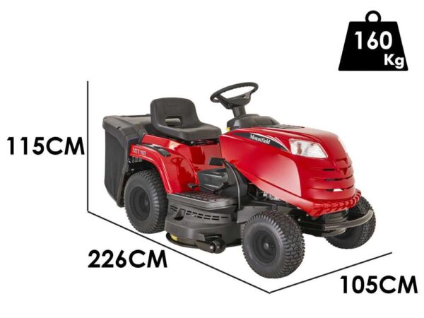 Mountfield MTF 98H - Tracteur tondeuse avec boîte de vitesses hydrostatique et bac de ramassage de 240 L