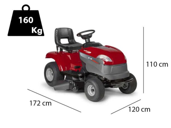Tondeuse autoportée Castelgarden XD 150 avec éjection latérale et plateau de coupe de 98 cm