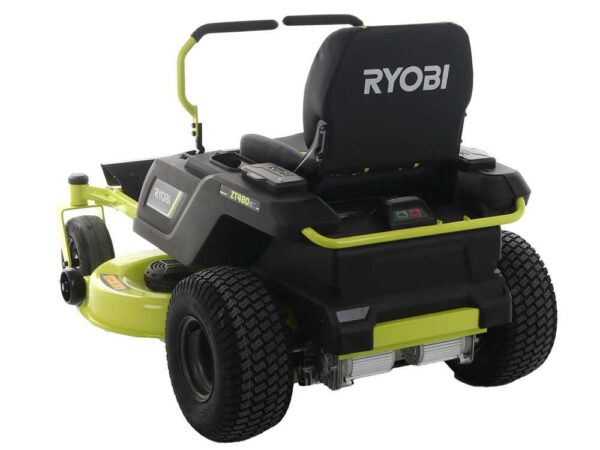 Tondeuse autoportée Ryobi ZTR480ex à rayon de braquage zéro - Moteur électrique sur batterie 48V/100Ah - coupe de 107cm - 2en1