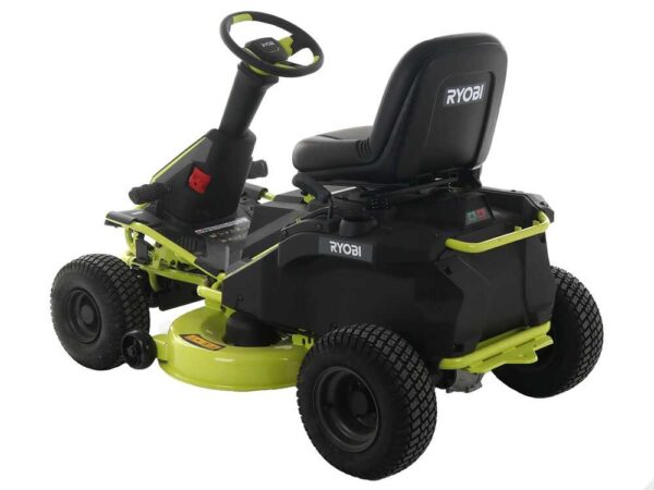 Tracteur tondeuse à batterie Ryobi RM480E - Coupe mulching - Éjection latérale - 4 x 12V au plomb liquide